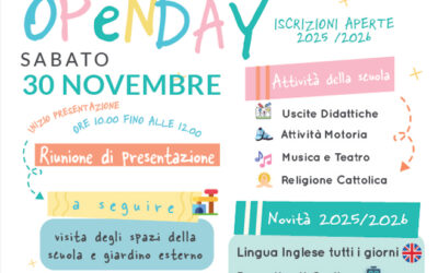 Open Day 30 Novembre Scuola dell’Infanzia Don Giulio Spada