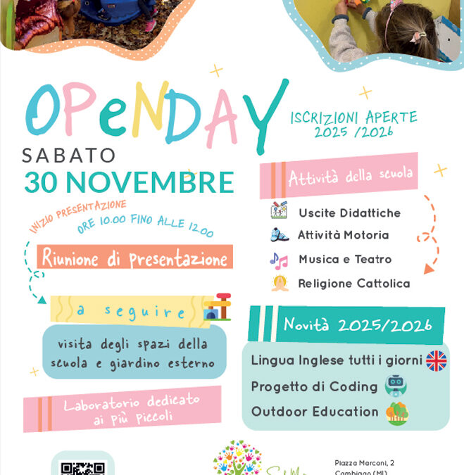 Open Day 30 Novembre Scuola dell’Infanzia Don Giulio Spada