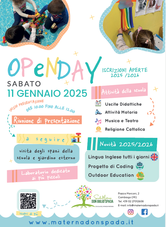 Open Day Scuola dell'Infanzia Don Giulio Spada a Cambiago